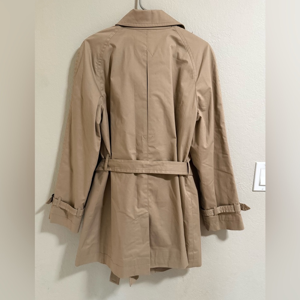 The Limited Tan Trench Coat Belted Double-Breasted Size M - Picture 4 of 6